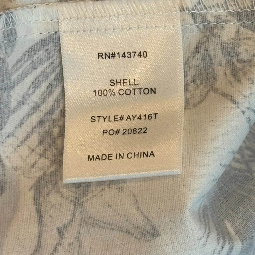 Hyacinth House Beau Boyfriend Shirt XXS NWT Navy Floral Bracelet Sleeve - Picture 10 of 11